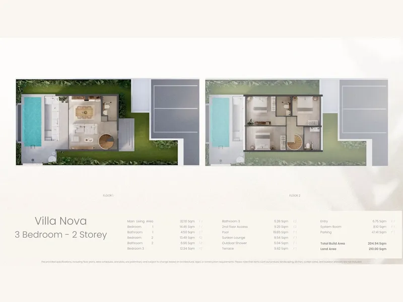 Balini Villas, floor plan