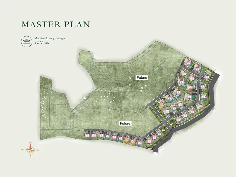 Villa 4-bedroom 420 sqm in Botanica Foresta 2 (Layan) · Development floor plan