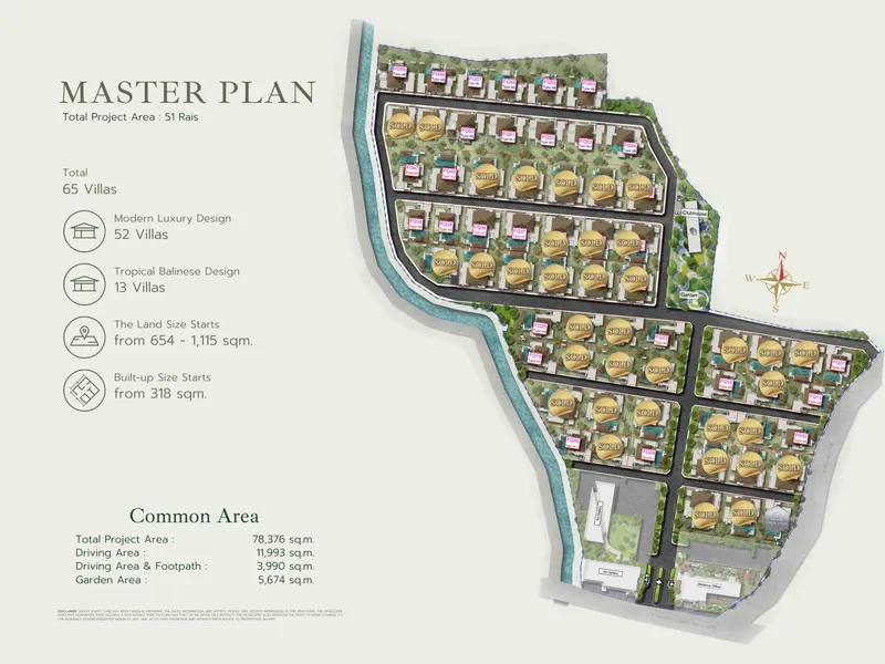 Villa 3-bedroom 167 sqm in Botanica Forestique (Bang Tao) · Development floor plan