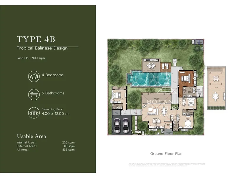 Villa 3-bedroom 167 sqm in Botanica Forestique (Bang Tao) · Development floor plan