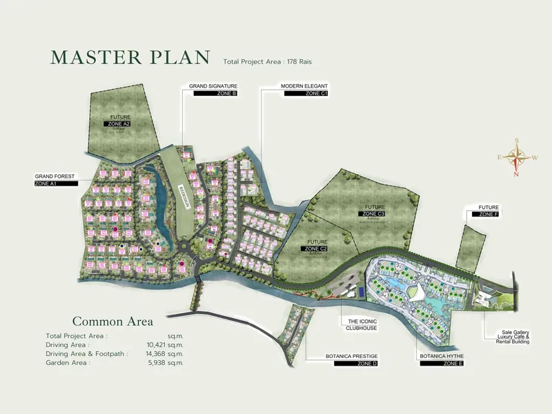 Villa 3-bedroom 214 sqm in Botanica Grand Avenue (Bang Tao) · Development floor plan