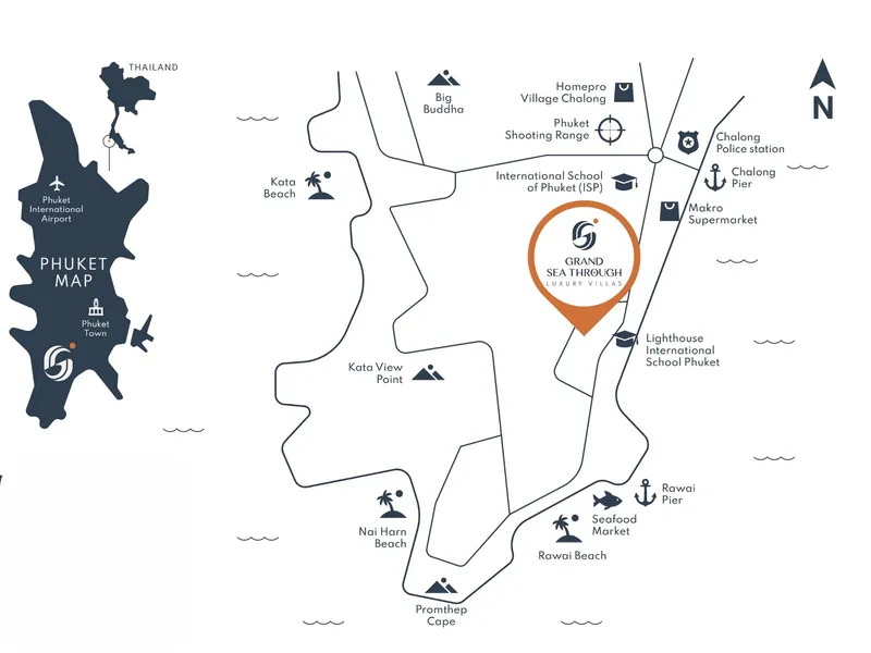 Villa 4-bedroom 220 sqm in Botanica Grand Seathrough (Rawai) · Development floor plan