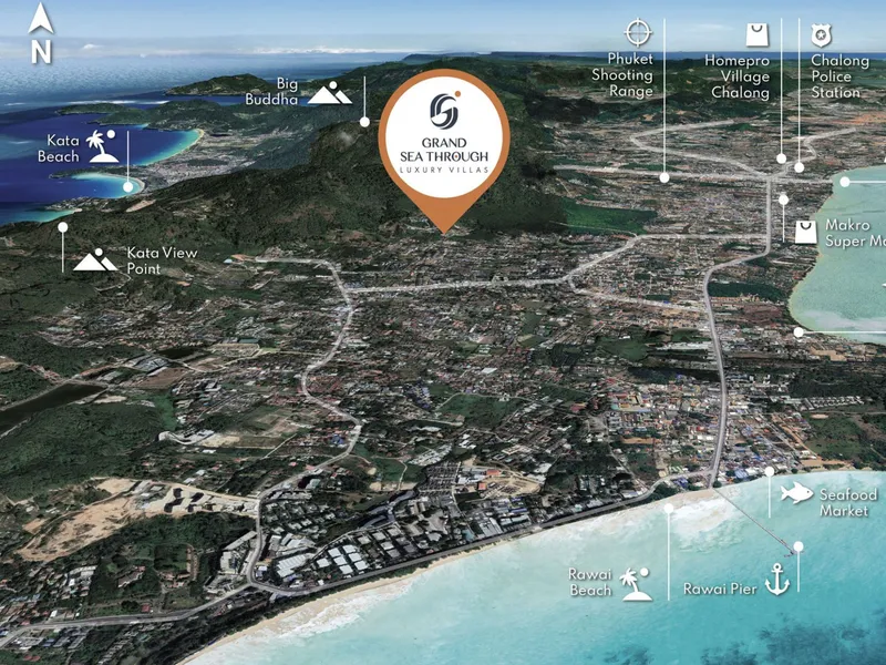 Villa 4-bedroom 220 sqm in Botanica Grand Seathrough (Rawai) · Development floor plan