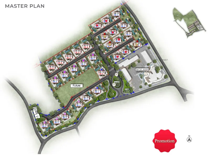 Villa 4-bedroom in Botanica Green Boulevard (Thalang) · Development floor plan