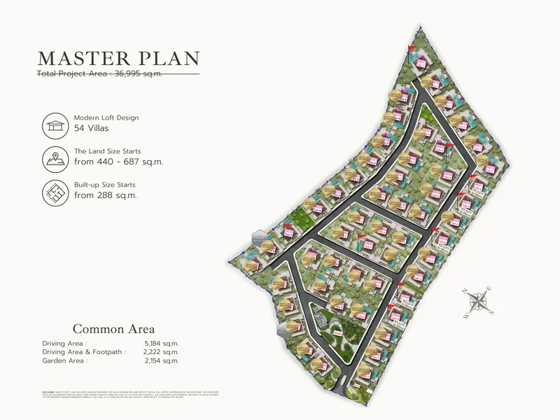 Villa 3-bedroom 288 sqm in Botanica Modern Loft 2 (Bang Tao) · Development floor plan