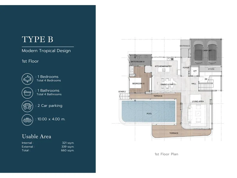 Villa 4-bedroom 661 sqm in Botanica Modern Sea Karon (Karon) · Development floor plan
