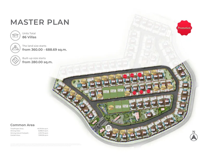Villa 3-bedroom 280 sqm in Botanica Pru Jampa (Thalang) · Development floor plan
