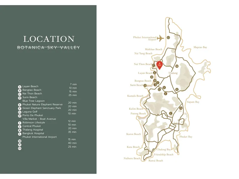 Villa 4-bedroom 625 sqm in Botanica Sky Valley (Layan) · Development floor plan