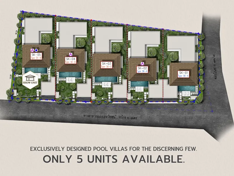 Villa 3-bedroom 340 sqm in Botanica Skyport (Nai Yang) · Development floor plan