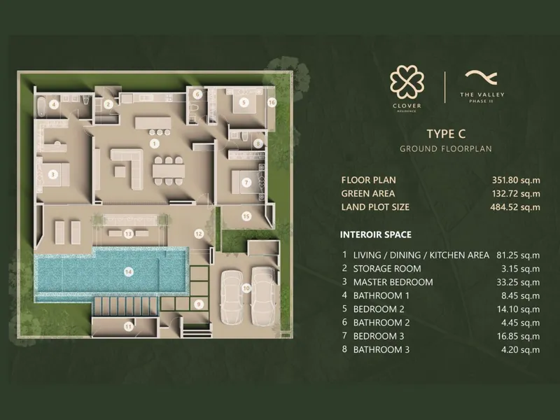 Clover Residence, floor plan