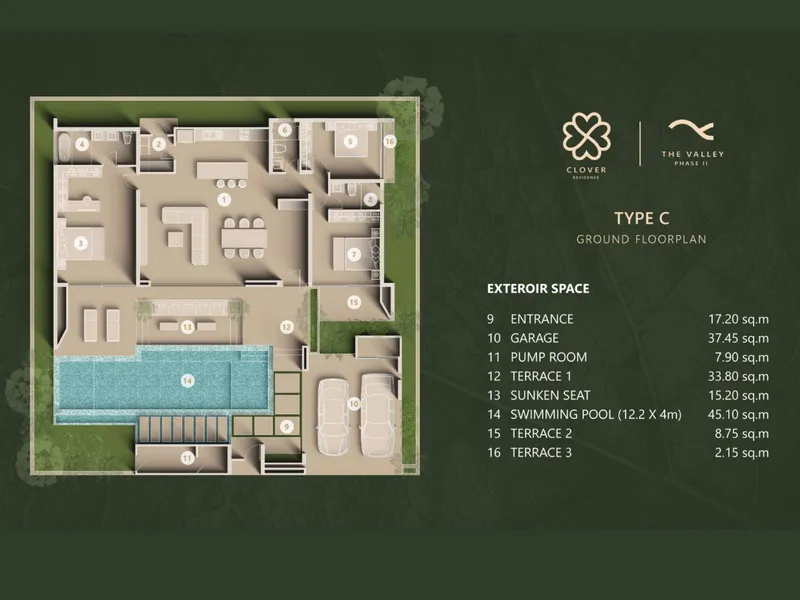 Clover Residence, floor plan