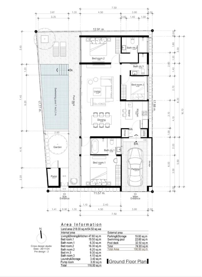 Dareeya Villas, floor plan