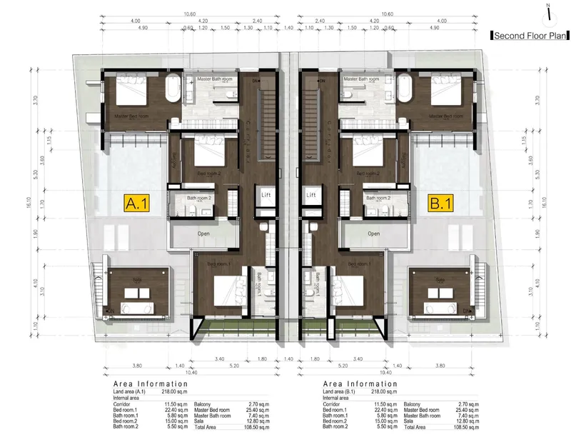 Villa 3-bedroom 191 sqm in Dareeya Villas (Bang Tao) · floor plan