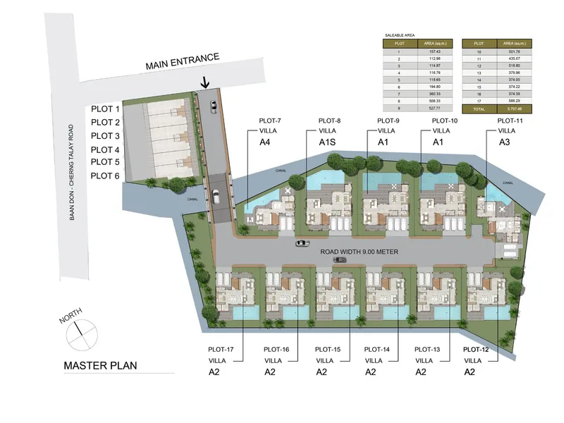 Villa 3-bedroom 370 sqm in Fifth Element (Bang Tao) · Development floor plan