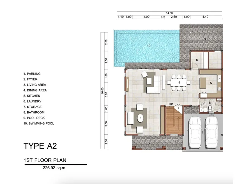 Villa 3-bedroom 370 sqm in Fifth Element (Bang Tao) · Development floor plan