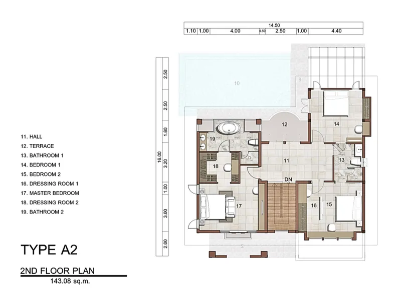Villa 3-bedroom 370 sqm in Fifth Element (Bang Tao) · Development floor plan