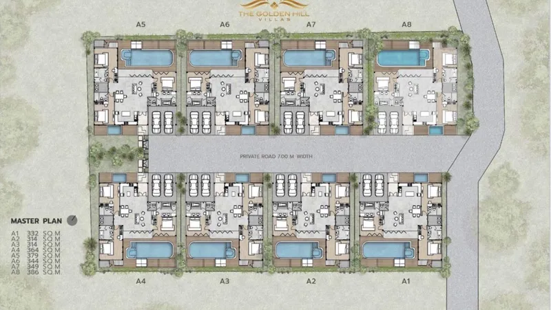 Golden Hill Villas, floor plan