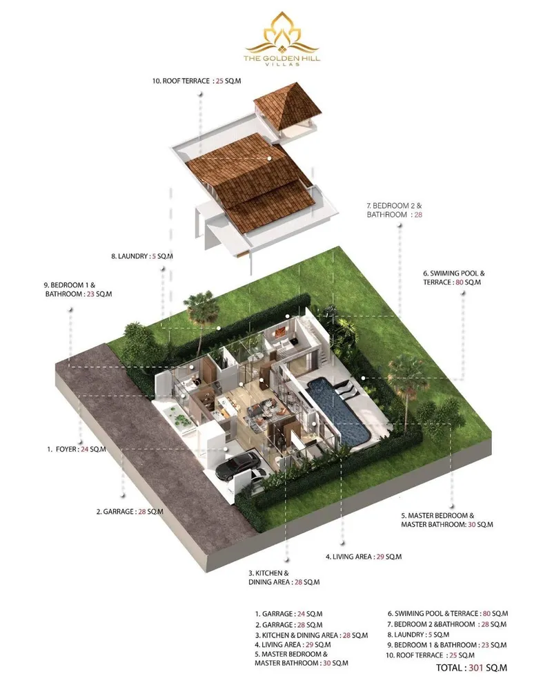 Golden Hill Villas, floor plan