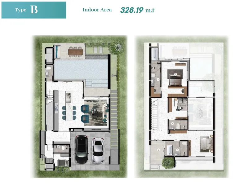 Larimar Villas, půdorys