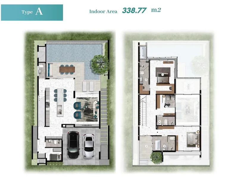 Larimar Villas, půdorys