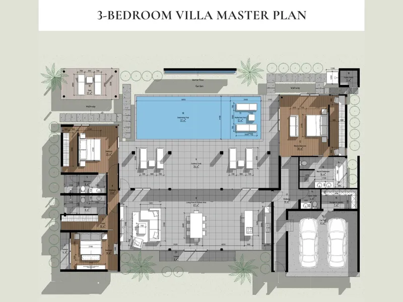Villa 3-bedroom 460 sqm in Layan Lucky Villas (Layan) · Floor plan of this unit