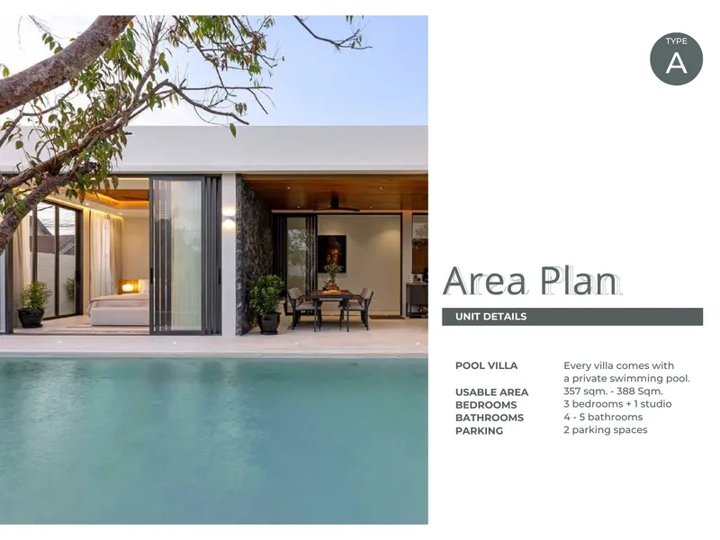 Villa 3-bedroom 360 sqm in Mouana Serenity Cherng Talay (Thalang) · Development floor plan