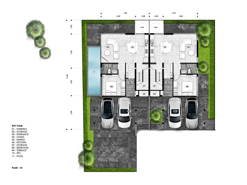 Townhouse 4-bedroom 205 sqm in Midori Townhome (Kathu) · pool