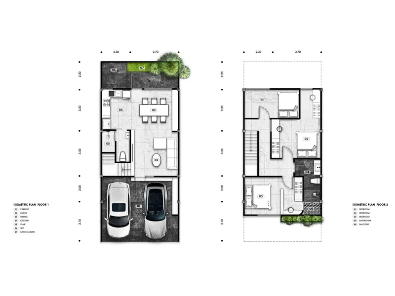 Midori Townhome, floor plan