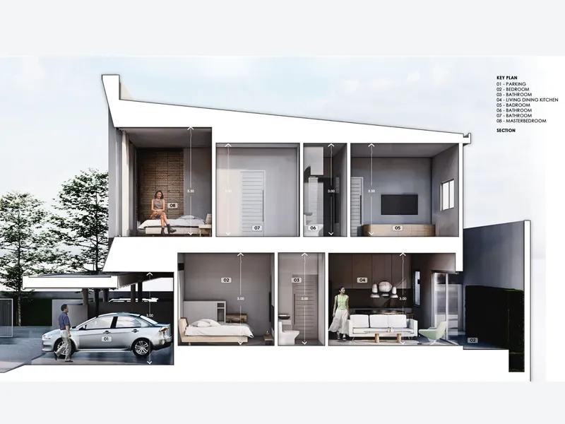 Midori Townhome, floor plan