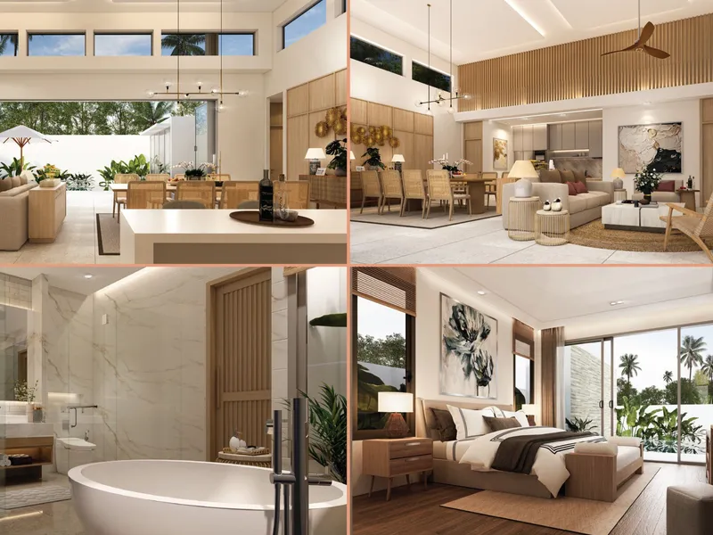 Moneteria Villas, půdorys: interiér