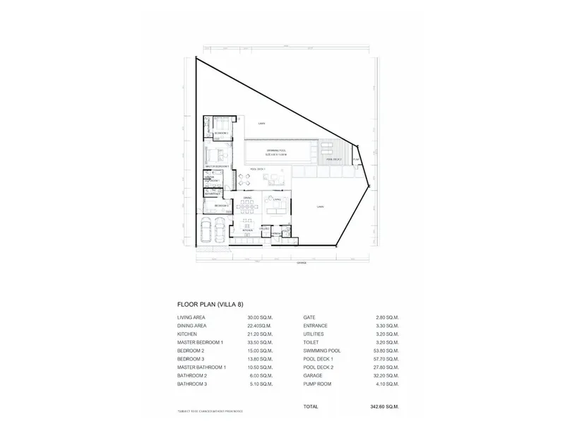 Villa 3-bedroom 342.6 sqm in Mount Mono Manik (Thalang) · floor plan