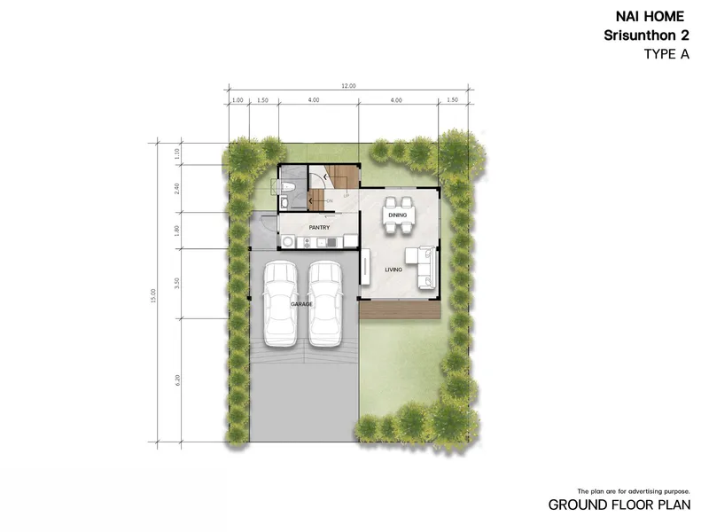 NAI HOME Srisunthon 2 Pool Villas, planimetria