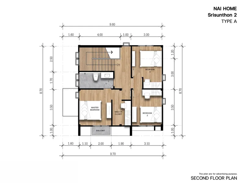 NAI HOME Srisunthon 2 Pool Villas, planimetria