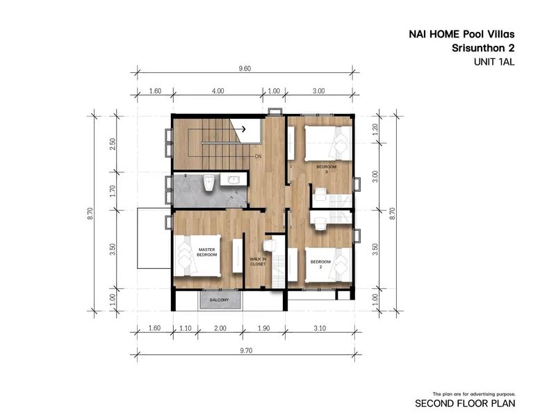 NAI HOME Srisunthon 2 Pool Villas, planimetria