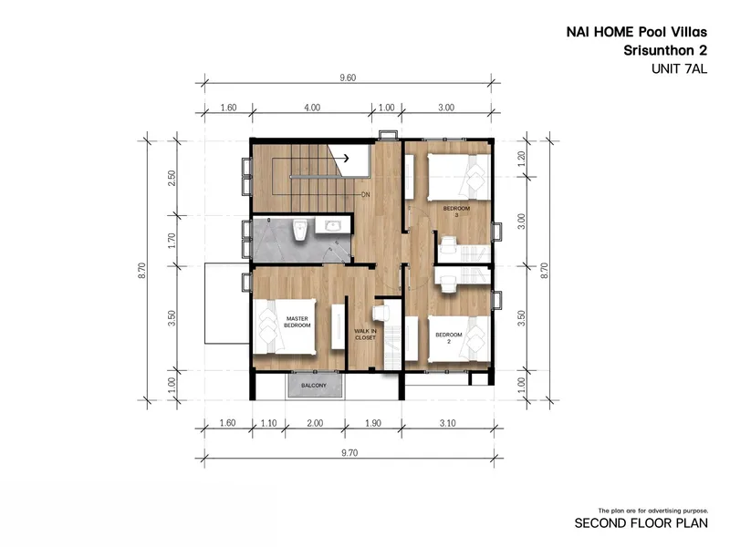 NAI HOME Srisunthon 2 Pool Villas, planimetria