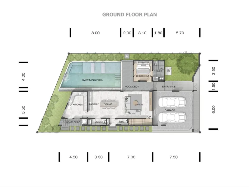 Villa 4-bedroom 390 sqm in NAI VILLAS Kathu (Kathu) · Development floor plan