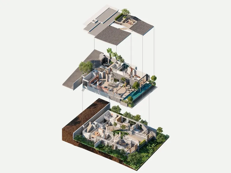 Villa 3-bedroom 592 sqm in Pavara Vhana (Layan) · Development floor plan