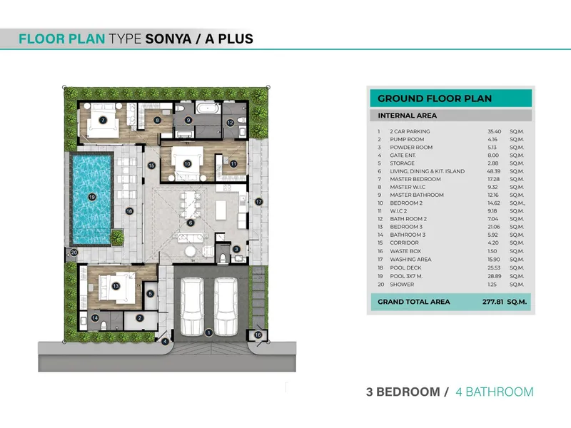 Villa 2-bedroom 209 sqm in Phuvista 3 Nai Yang (Nai Yang) · Floor plan of a different unit type here