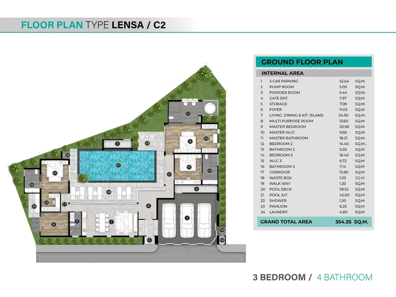 Villa 2-bedroom 209 sqm in Phuvista 3 Nai Yang (Nai Yang) · Floor plan of a different unit type here