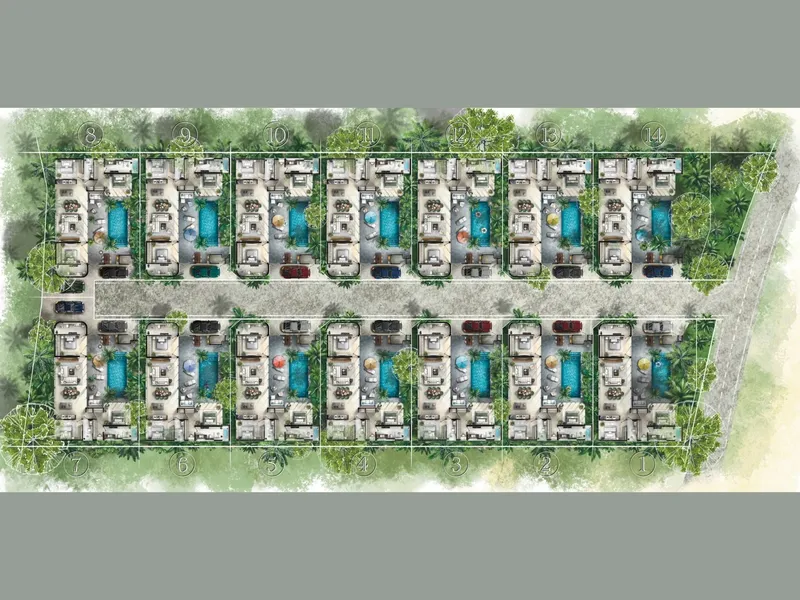 Villa 2-bedroom 146 sqm in Proxima Villas Phase 2 (Bang Tao) · Development floor plan