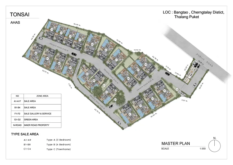 Villa 3-bedroom 303 sqm in Rainpalm Villas (Bang Tao) · Development floor plan