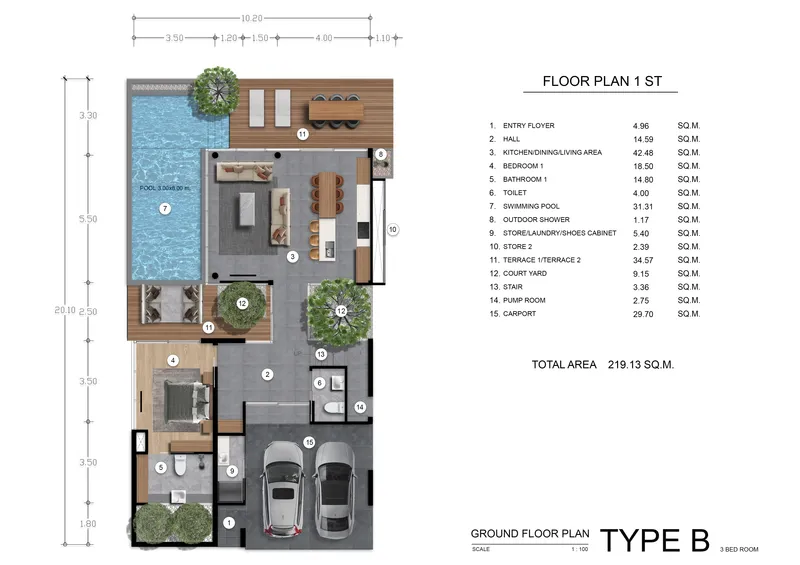 Rainpalm Villas, floor plan