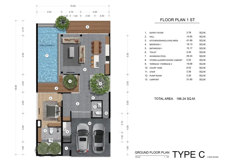 Rainpalm Villas, floor plan