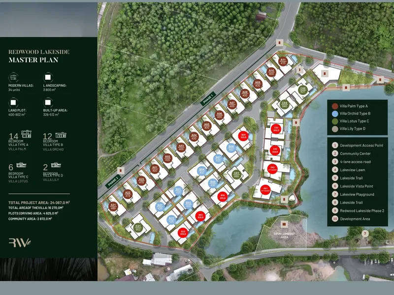 Redwood Lakeside Villas, floor plan