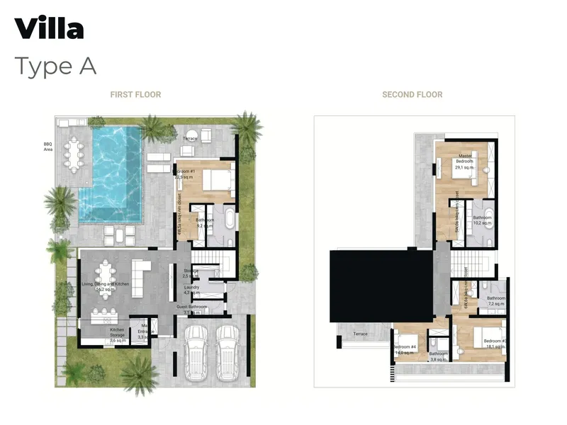 Redwood Lakeside Villas, floor plan