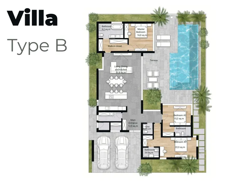 Redwood Lakeside Villas, floor plan