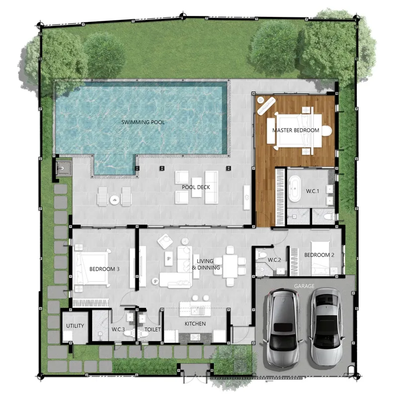 Villa 3-bedroom 273 sqm in Rungtiva (Bang Tao) · bedroom