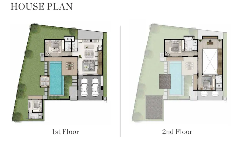 Serene Raya Villas, floor plan: bedroom