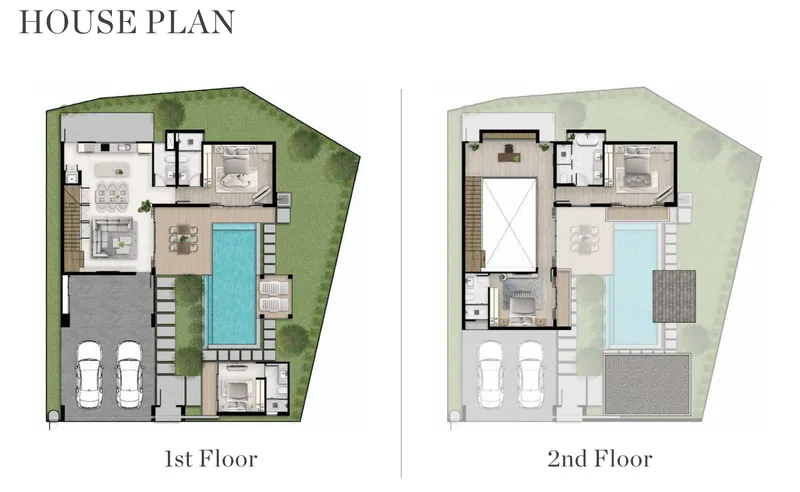 Serene Raya Villas, floor plan: bedroom
