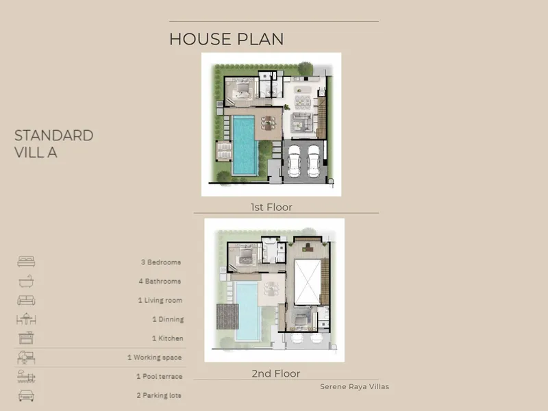 Serene Raya Villas, floor plan